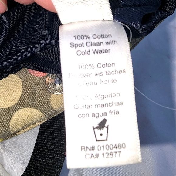 Kavu Limited Edition Tan With Pink & Yellow Polka Dot Canvas Rope Crossbody Bag - Picture 12 of 12